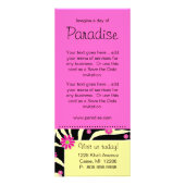 ラックカードゼブラデイジーフローラサロンスパピンクイエロー ラックカード (裏面)