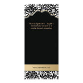 ラックカードダマスクベージュフローラサロンスパファッション ラックカード (裏面)