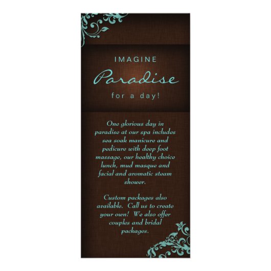 ラックカードフローラリネンサロンスパブルーブラウン ラックカード (正面)