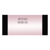 ラックカードブラックピンクヘア美しいサロン ラックカード (裏面)