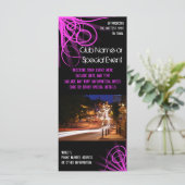 ラックカード印刷、ピンクナイトクラブまたはパーティーテーマ (スタンド正面)