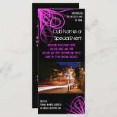 ラックカード印刷、ピンクナイトクラブまたはパーティーテーマ (正面/裏面)