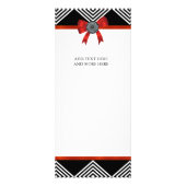 ラックカード白黒ストライプレッドボウ ラックカード (裏面)