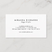 ラックスはっきりした斜絵を描線ストライプ金ゴールドバー 名刺 (裏面)