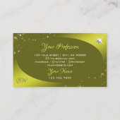 ラックスイエローマスタードグリッタースターズジュエルイニシャル 名刺 (裏面)