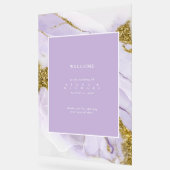 ラックスインクラベンダー抽象芸術へようこそID990 アクリルサイン (傾斜)