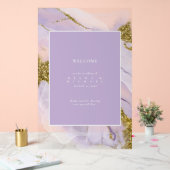 ラックスインクラベンダー抽象芸術へようこそID990 アクリルサイン (ウェディング)