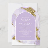 ラックスインクラベンダー抽象芸術アーチID990 招待状 (正面)