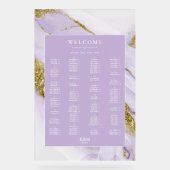 ラックスインクラベンダー抽象芸術シーティングチャートID990 アクリルサイン (正面)