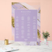 ラックスインクラベンダー抽象芸術シーティングチャートID990 アクリルサイン (ウェディング)