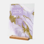 ラックスインクラベンダー抽象芸術ID990 アクリルサイン (傾斜)