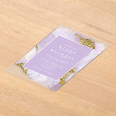 ラックスインクラベンダー抽象芸術ID990 アクリル招待状 (レイダウン)