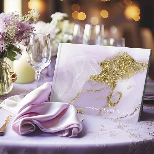 ラックスインクラベンダー抽象芸術ID990 ゲストブック