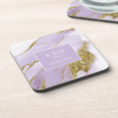 ラックスインクラベンダー抽象芸術ID990 コースター (左側)