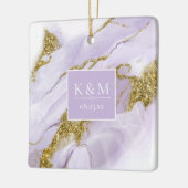 ラックスインクラベンダー抽象芸術ID990 セラミックオーナメント (左)