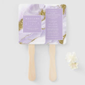 ラックスインクラベンダー抽象芸術ID990 ハンドファン (正面&裏面)