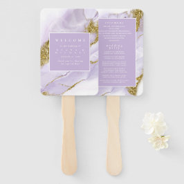 ラックスインクラベンダー抽象芸術ID990 ハンドファン