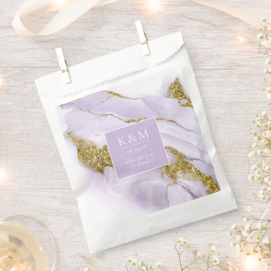 ラックスインクラベンダー抽象芸術ID990 フェイバーバッグ (クリップ留めされた状態)