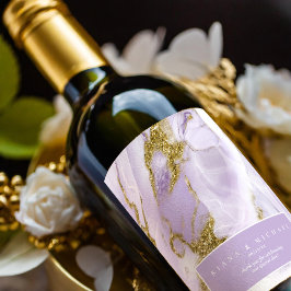 ラックスインクラベンダー抽象芸術ID990 ワインラベル