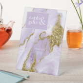 ラックスインクラベンダー抽象芸術ID990 台座サイン (インサイチュ)