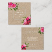 ラックスウォーはっきりしたターカラーバラオンクラフト スクエア名刺 (正面/裏面)