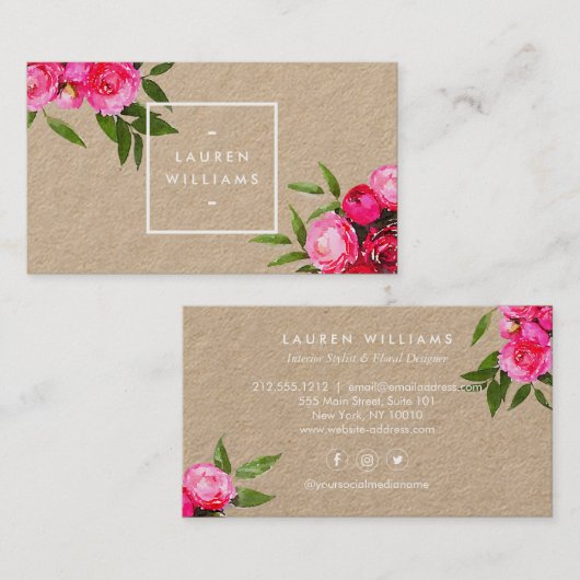 ラックスウォーはっきりしたターカラーバラオンクラフト 名刺 (正面/裏面)