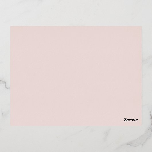 ラックスエレガントなバーガンディピンクのローズゴールドの花の招待状 箔招待状ポストカード (裏面)