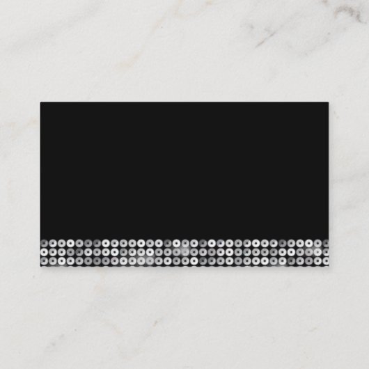 ラックスエレガントシルバーシークインファッション設計者 名刺 (裏面)