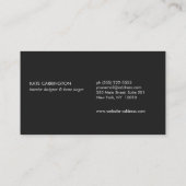 ラックスエレガントストルトースェルインテリアデザイナー 名刺 (裏面)