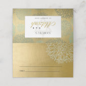 ラックスエレガントネイビー金ゴールドダリアフローラバーバルミツワー プレイスカード (外部開封)