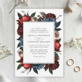 ラックスエレガントフローラフレーム結婚式招待状 招待状