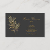 ラックスエレガントボタニカル金ゴールド名刺 名刺 (裏面)