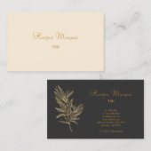 ラックスエレガントボタニカル金ゴールド名刺 名刺 (正面/裏面)
