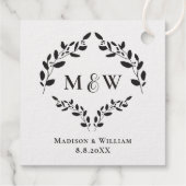 ラックスエレガントリースモノグラム金ゴールド結婚ズ フェイバータグ (裏面)