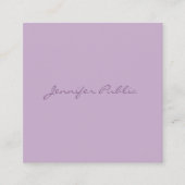 ラックスエレガント手書きスクリプモダンルシック スクエア名刺 (正面)