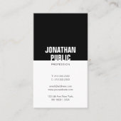 ラックスエレガント白黒プロフェッショナルプお洒落ラン 名刺 (正面)