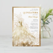 ラックスエレガント金ゴールドドフォーマルレスグラマー 招待状 (スタンド正面)