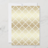 ラックスエレガント金ゴールドレース結婚式招待状 招待状 (裏面)