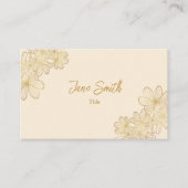 ラックスエレガント金ゴールド花 名刺 (正面)