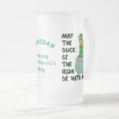 ラックスオブザアイリッシュカスタムセントパトリックのビールマグ フロストグラスビールジョッキ (正面右)