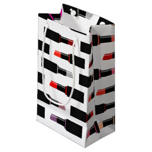ラックスカラフルリップスティック化粧品柄 スモールペーパーバッグ