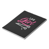 ラックスガールラクロススティックラクロス選手 ノートパッド (回転)