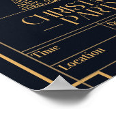 ラックスクリエレガントスマスパーティー招待状 ポスター (角)