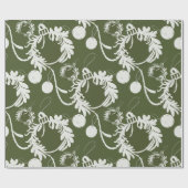 ラックスクリスマエレガントスバウブオングリーン ラッピングペーパー (フラット)