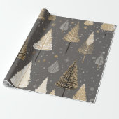 ラックスクリスマス金ゴールドオングレーラッピング紙 ラッピングペーパー (アンロールド)