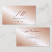 ラックスグラムバラ金ゴールドきらめくダイヤモンドイニシャル 名刺 (正面/裏面)