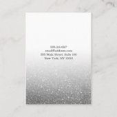 ラックスグリッターシルバーグラデーションジュエリーイヤリングディスプレイ 名刺 (裏面)