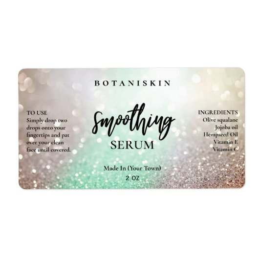 ラックスグリッターミント及び銀顔血清ラベル ラベル (正面)