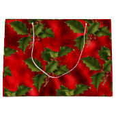 ラックスグリーンホリーレッドベリーフォイルラージ抱き枕 ラージペーパーバッグ (正面)