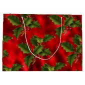 ラックスグリーンホリーレッドベリーフォイルラージ抱き枕 ラージペーパーバッグ (裏面)